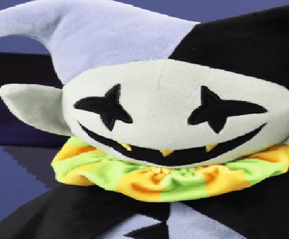 Stretched photo of the Fangamer Jevil plush