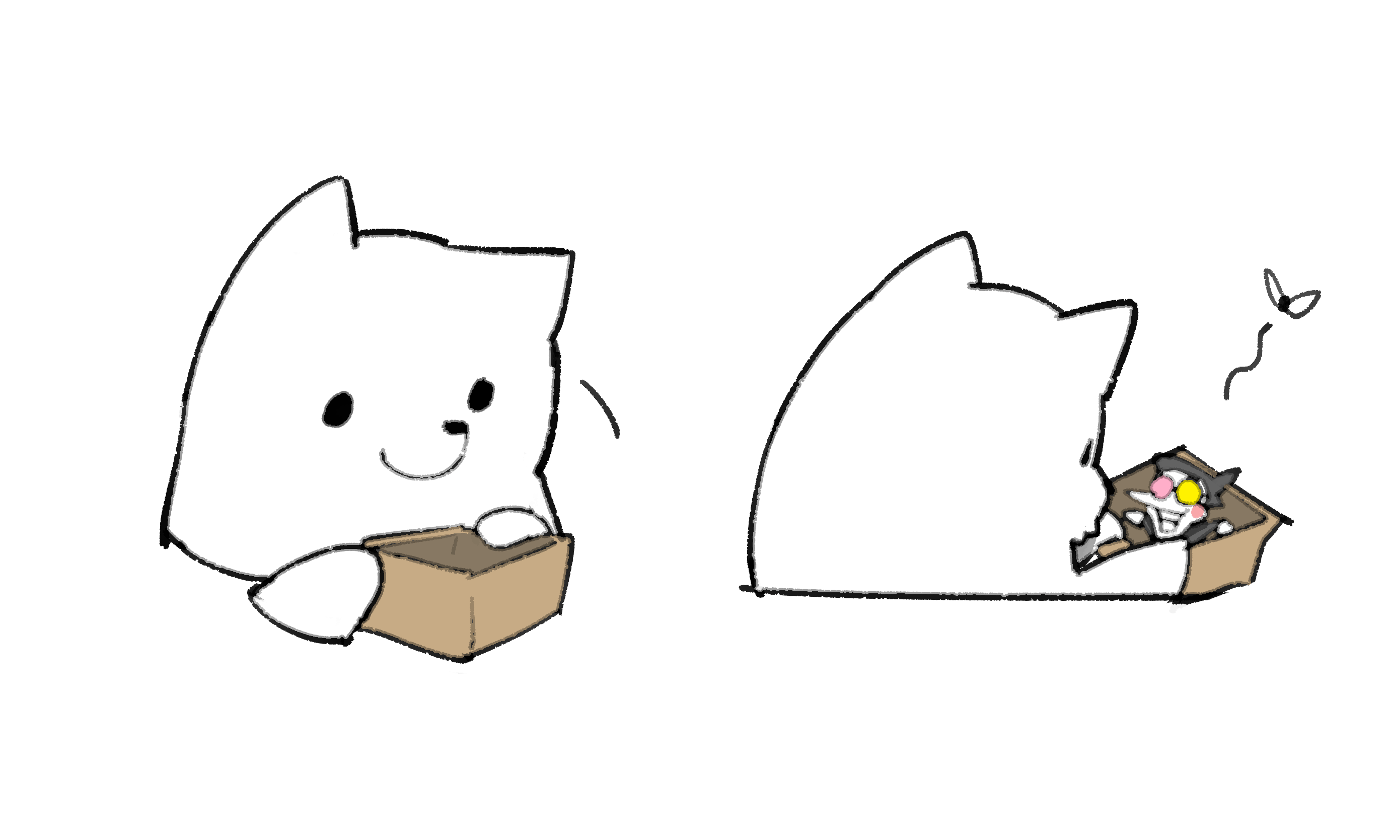 Picture of a dog opening an empty wallet with Spamton in it