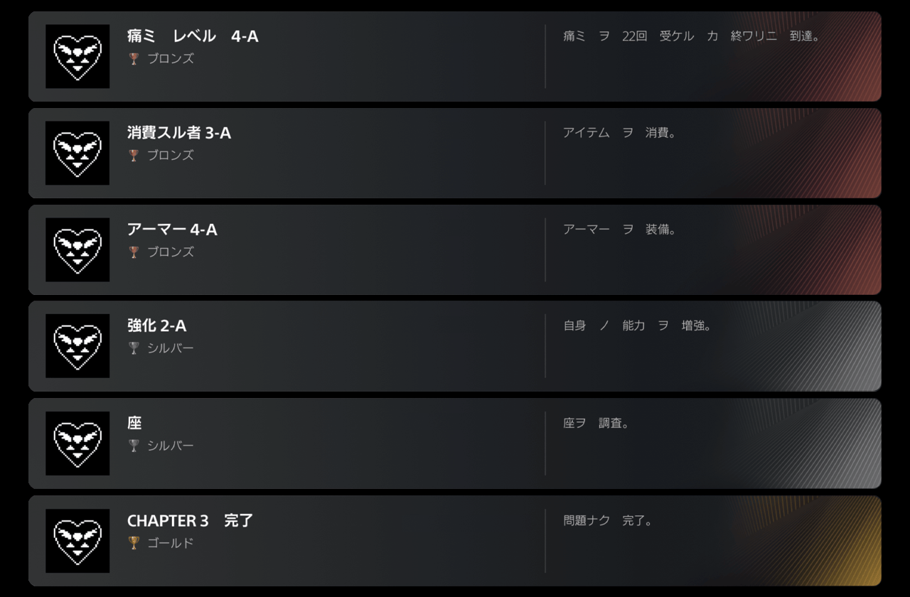 Example PlayStation trophies