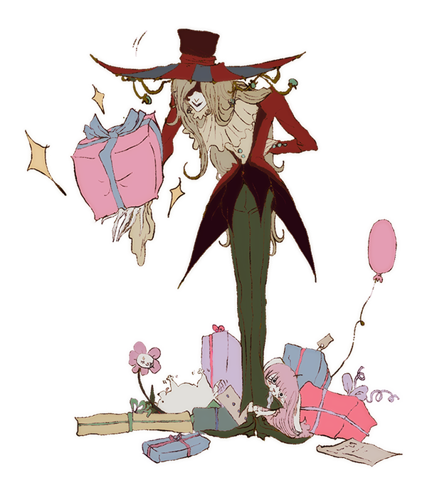 Ringmaster offering a gift